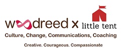 Woodreed logo combined with Little Tent logo deliver Culture, Change, Communications, Coaching